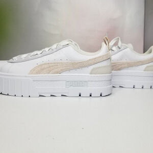 Puma Women's Mayze Lace Up Platform Sneaker White/Rose  Size 10  NWT